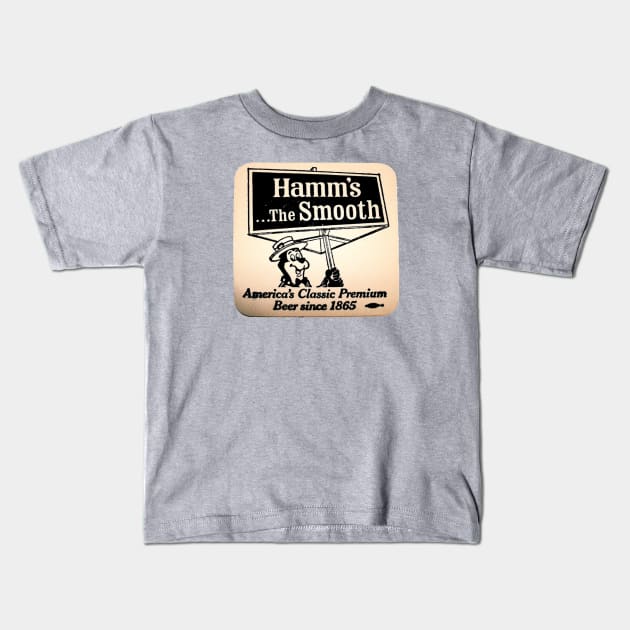 Hamm's the Smooth Beer Glass Coaster Kids T-Shirt by Eugene and Jonnie Tee's